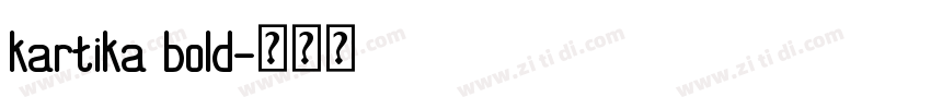 kartika bold字体转换